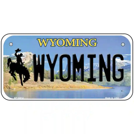 Wyoming Metal Novelty License Plate 6" x 3" (BP)