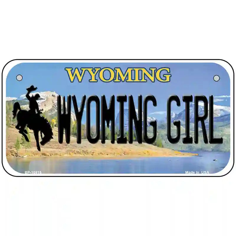 Wyoming Girl Metal Novelty License Plate 6" x 3" (BP)