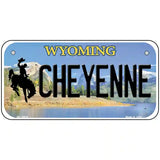 Cheyenne Wyoming Metal Novelty License Plate 6" x 3" (BP)