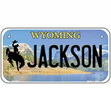 Jackson Wyoming Metal Novelty License Plate 6" x 3" (BP)