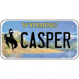 Casper Wyoming Metal Novelty License Plate 6" x 3" (BP)