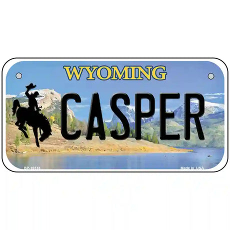 Casper Wyoming Metal Novelty License Plate 6" x 3" (BP)