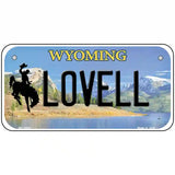 Lovell Wyoming Metal Novelty License Plate 6" x 3" (BP)