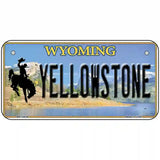 Yellowstone Wyoming Metal Novelty License Plate 6" x 3" (BP)