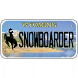 Snowboarder Wyoming Metal Novelty License Plate 6" x 3" (BP)