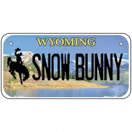 Snow Bunny Wyoming Metal Novelty License Plate 6" x 3" (BP)