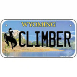 Climber Wyoming Metal Novelty License Plate 6" x 3" (BP)