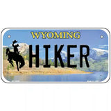 Hiker Wyoming Metal Novelty License Plate 6" x 3" (BP)