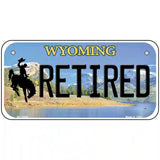 Retired Wyoming Metal Novelty License Plate 6" x 3" (BP)