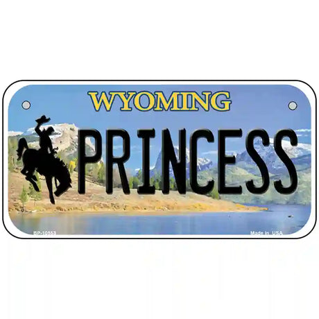 Princess Wyoming Metal Novelty License Plate 6" x 3" (BP)