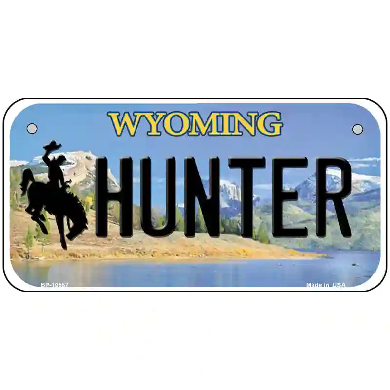 Hunter Wyoming Metal Novelty License Plate 6" x 3" (BP)