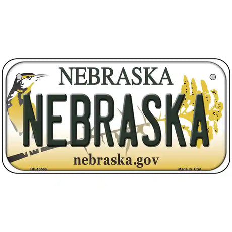 Nebraska Metal Novelty License Plate 6" x 3" (BP)