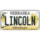 Lincoln Nebraska Metal Novelty License Plate 6" x 3" (BP)