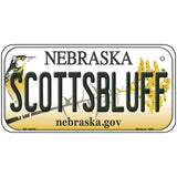 Scottsbluff Nebraska Metal Novelty License Plate 6" x 3" (BP)