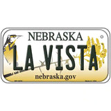 La Vista Nebraska Metal Novelty License Plate 6" x 3" (BP)