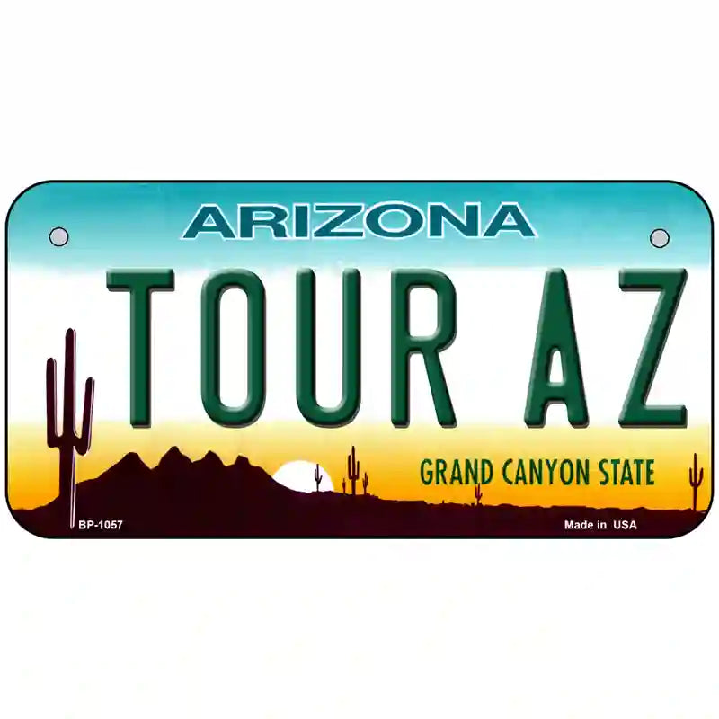 Tour Az Novelty Metal License Plate 6" x 3" (BP)