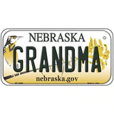 Grandma Nebraska Metal Novelty License Plate 6" x 3" (BP)