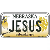 Jesus Nebraska Metal Novelty License Plate 6" x 3" (BP)