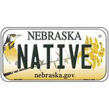 Native Nebraska Metal Novelty License Plate 6" x 3" (BP)