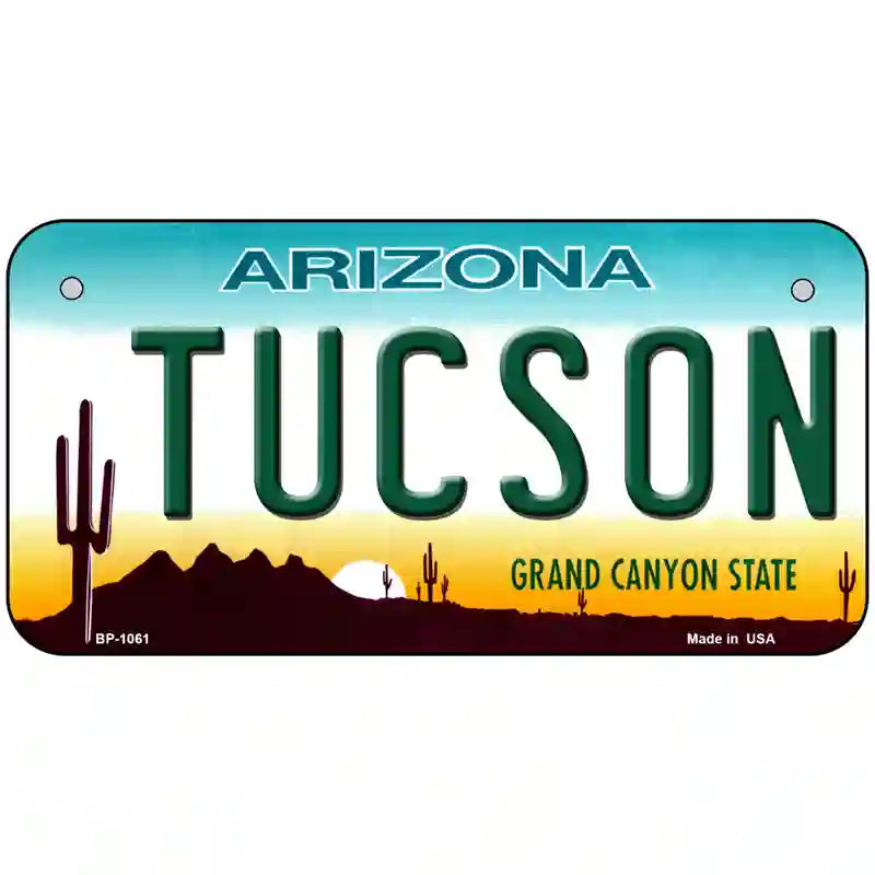 Tucson Arizona Novelty Metal License Plate 6" x 3" (BP)