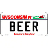 Beer Wisconsin Metal Novelty License Plate 6" x 3" (BP)