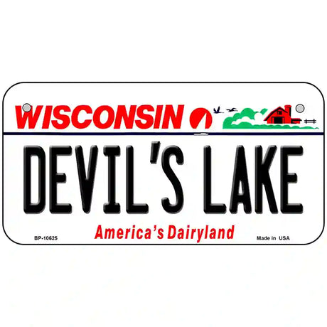 Devils Lake Wisconsin Metal Novelty License Plate 6" x 3" (BP)