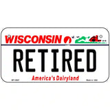 Retired Wisconsin Metal Novelty License Plate 6" x 3" (BP)