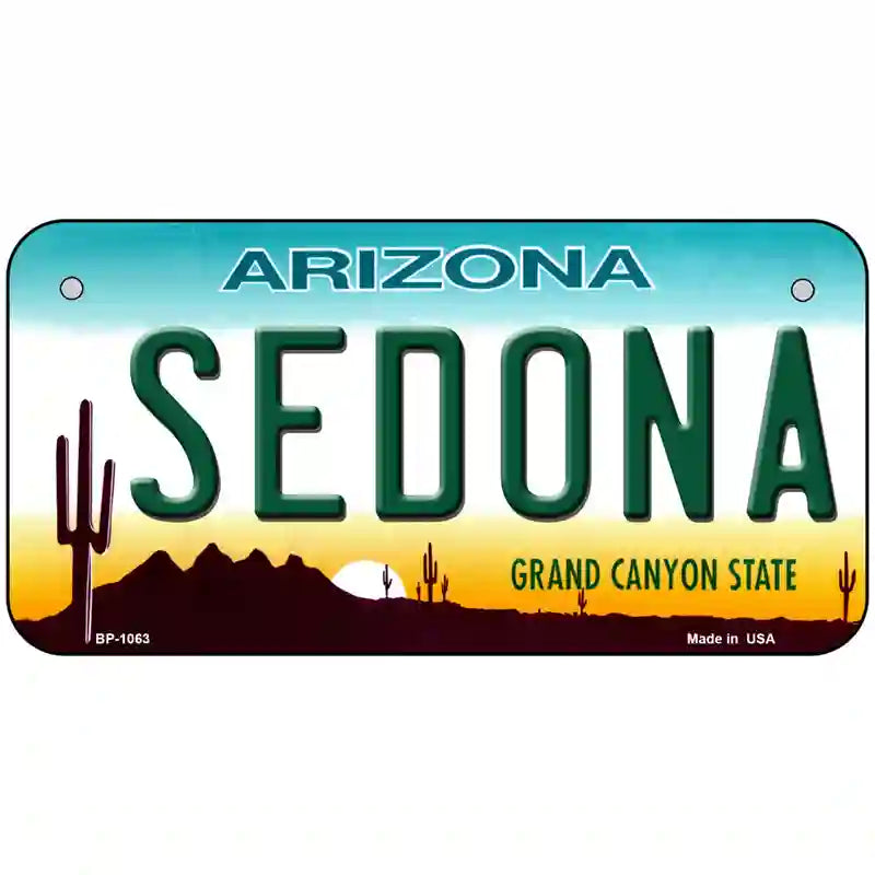 Sedona Arizona Novelty Metal License Plate 6" x 3" (BP)