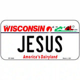 Jesus Wisconsin Metal Novelty License Plate 6" x 3" (BP)