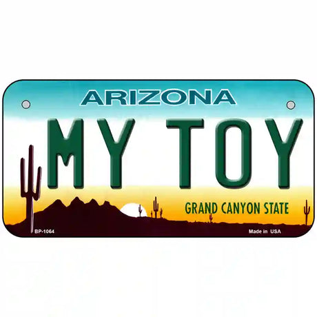 My Toy Arizona Metal License Plate 6" x 3" (BP)