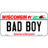 Bad Boy Wisconsin Metal Novelty License Plate 6" x 3" (BP)