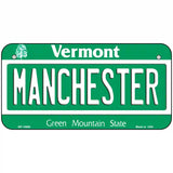 Manchester Vermont Metal Novelty License Plate 6" x 3" (BP)