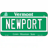 Newport Vermont Metal Novelty License Plate 6" x 3" (BP)