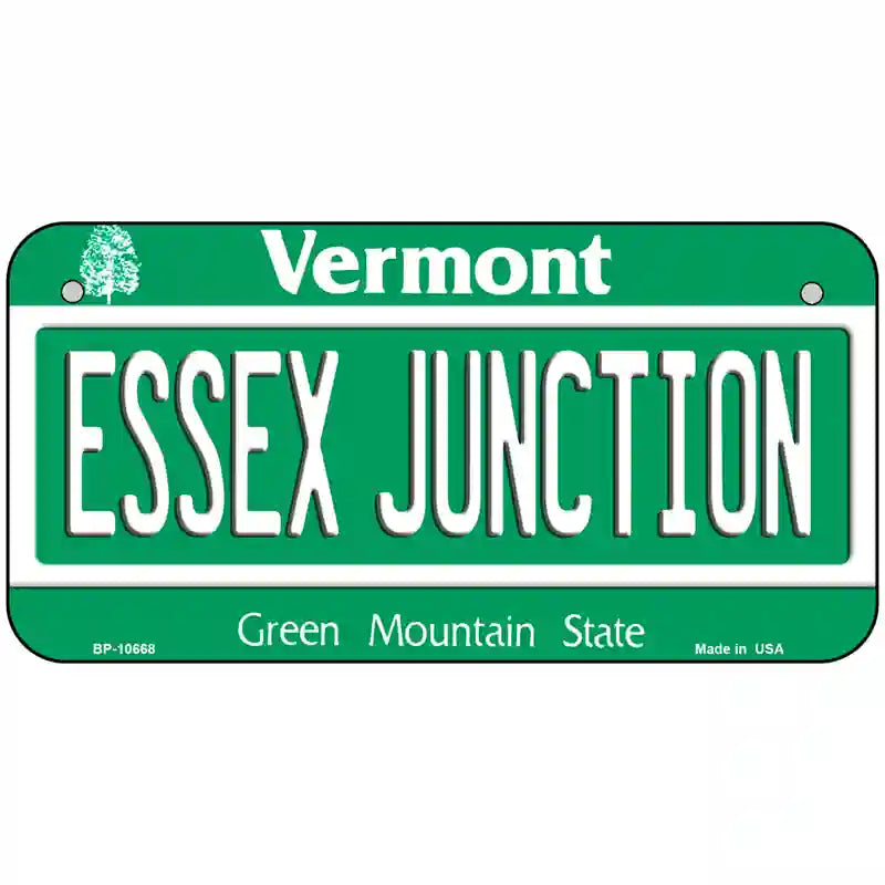 Essex Junction Vermont Metal Novelty License Plate 6" x 3" (BP)