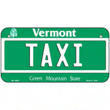 Taxi Vermont Metal Novelty License Plate 6" x 3" (BP)