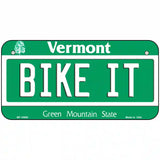 Bike It Vermont Metal Novelty License Plate 6" x 3" (BP)