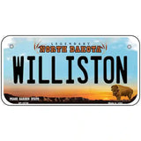 Williston North Dakota Metal Novelty License Plate 6" x 3" (BP)