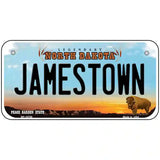 Jamestown North Dakota Metal Novelty License Plate 6" x 3" (BP)