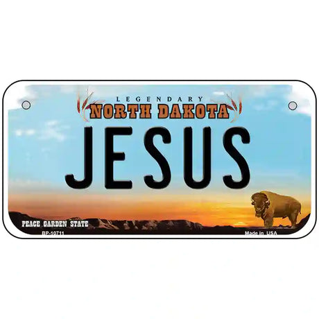 Jesus North Dakota Metal Novelty License Plate 6" x 3" (BP)