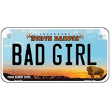 Bad Girl North Dakota Metal Novelty License Plate 6" x 3" (BP)