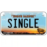 Single North Dakota Metal Novelty License Plate 6" x 3" (BP)