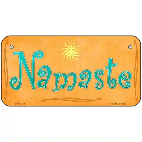 Namaste Novelty Metal License Plate 6" x 3" (BP)