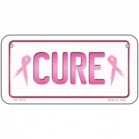 Cure Metal License Plate Sign 6" x 3" (BP)