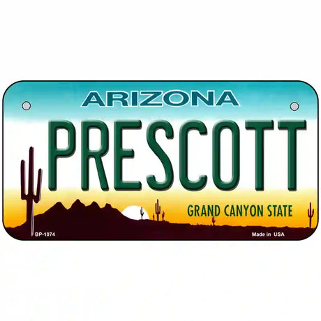 Prescott Arizona Novelty Metal License Plate 6" x 3" (BP)