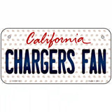 Chargers Fan California Novelty Metal License Plate 6" x 3" (BP)