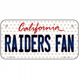 Raiders Fan California Novelty Metal License Plate 6" x 3" (BP)