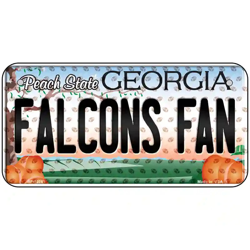 Falcons Fan Georgia Novelty Metal License Plate 6" x 3" (BP)