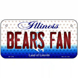 Bears Fan Illinois Novelty Metal License Plate 6" x 3" (BP)