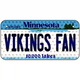 Vikings Fan Minnesota Novelty Metal License Plate 6" x 3" (BP)