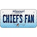 Chiefs Fan Missouri Novelty Metal License Plate 6" x 3" (BP)